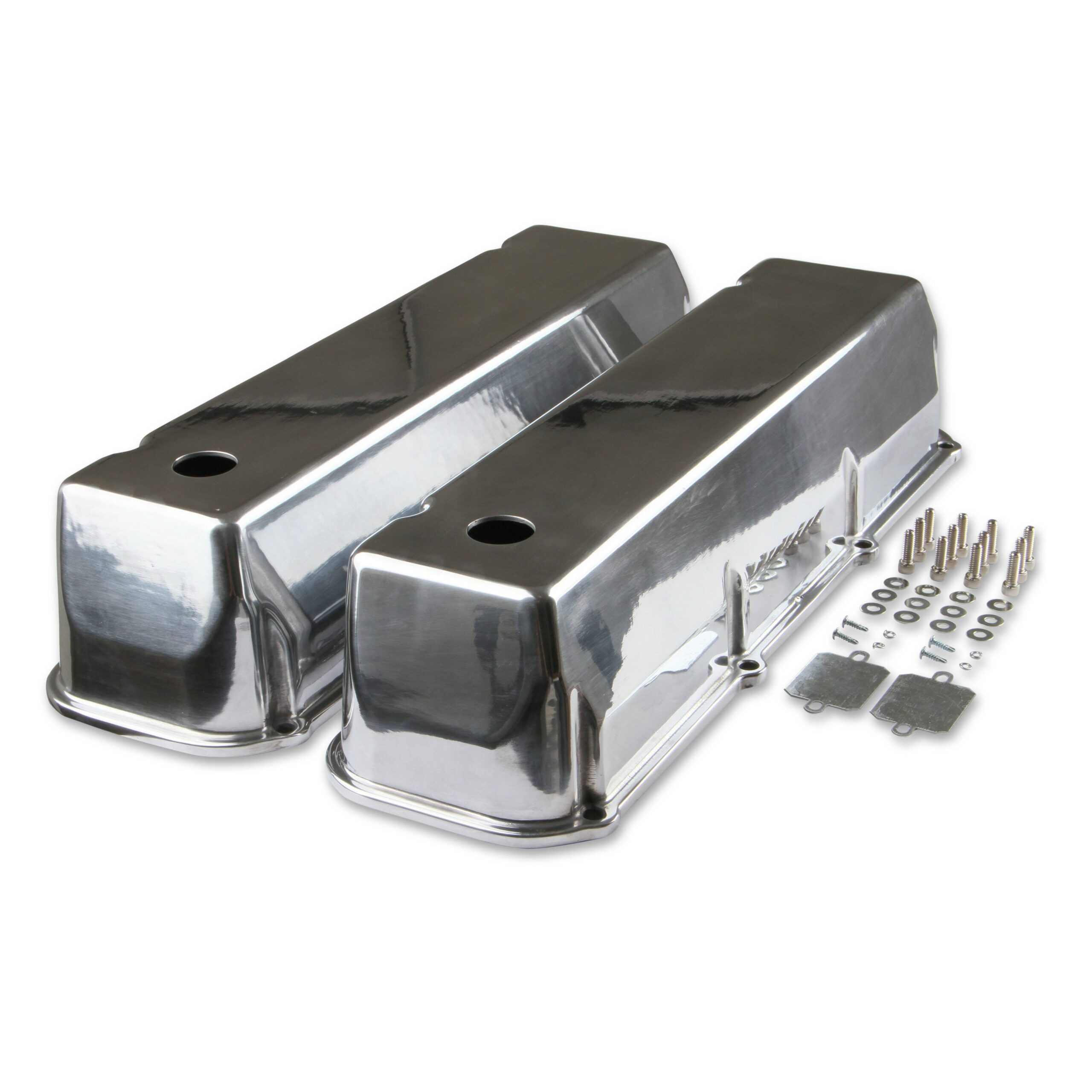 Mr Gasket 6873G Polished Cast Aluminium Tall Valve Covers - 1968-1997 Big Block Ford 429/460