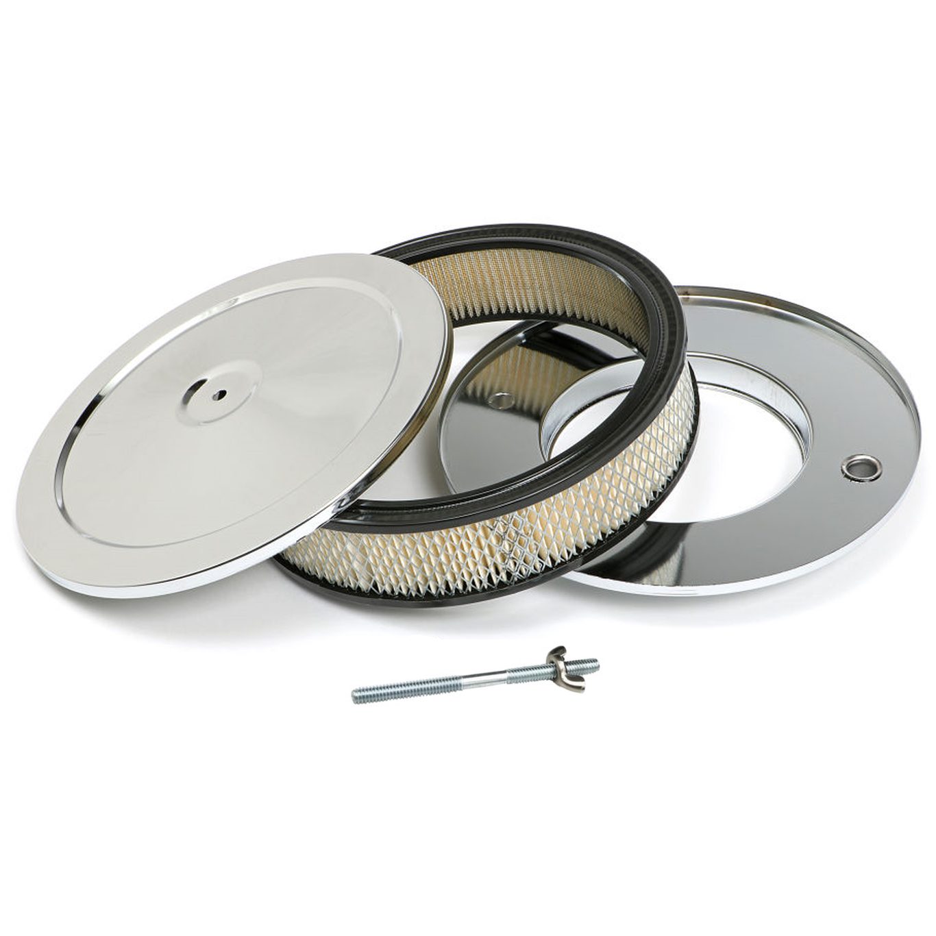 10" x 2" Chrome Air Cleaner / Filter Kit - Muscle Car Style