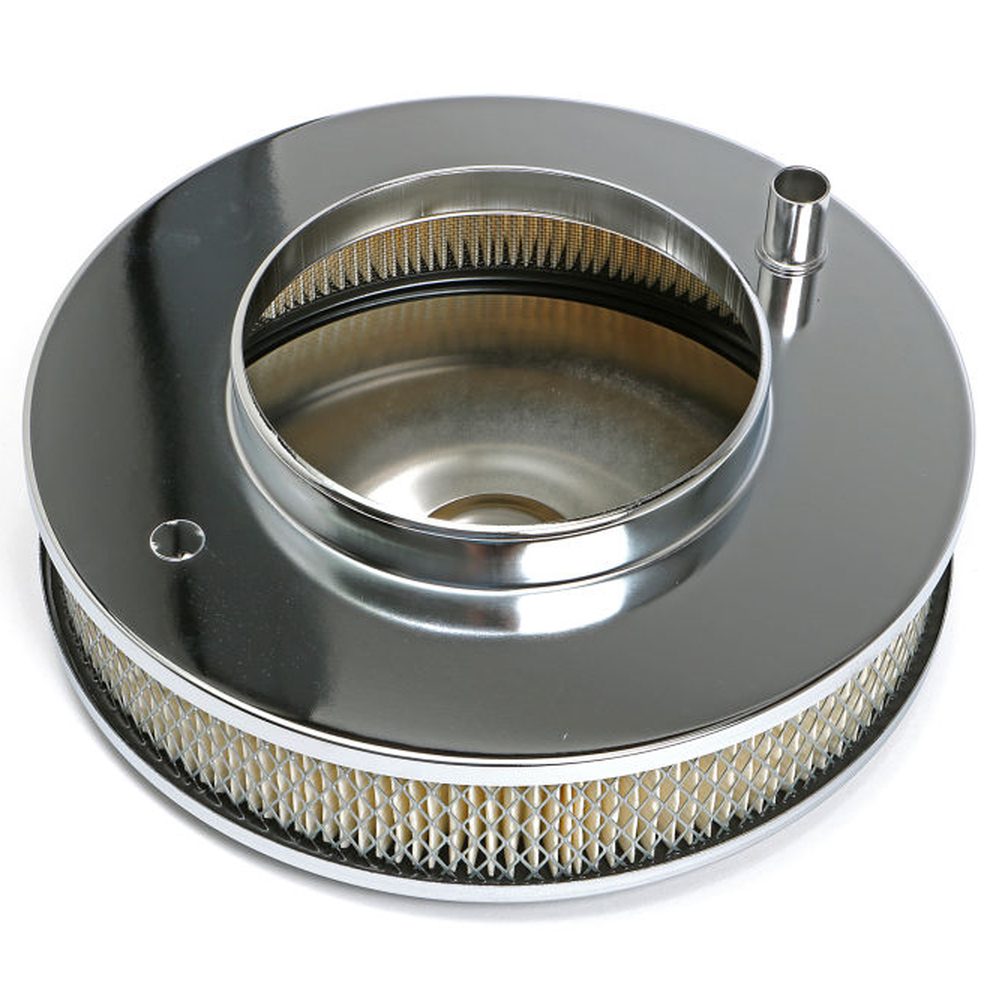10" x 2" Chrome Air Cleaner / Filter Kit - Muscle Car Style - Image 2