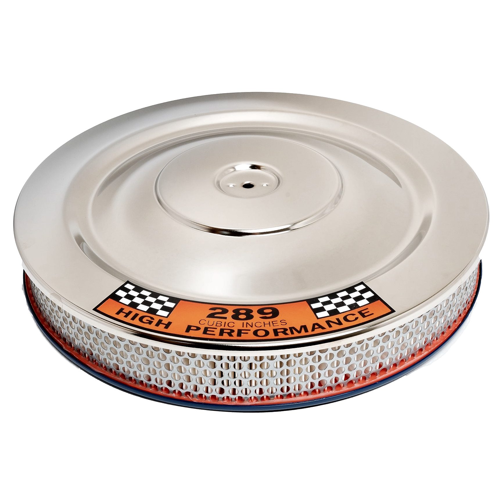 14" x 2" Mustang "289" Chrome Air Cleaner / Filter Kit - Image 2