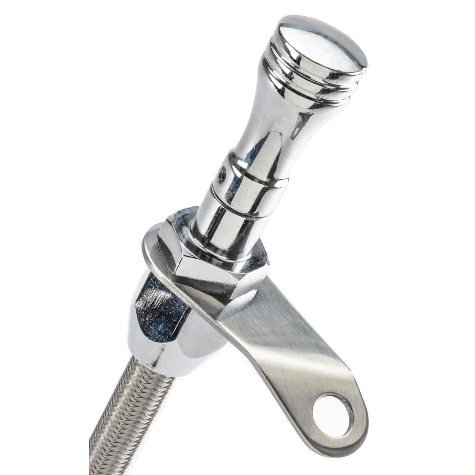 Braided Steel Flexible Transmission Dipstick - Chevy 700R4 / 4L60E - Bellhousing Mount - Image 2