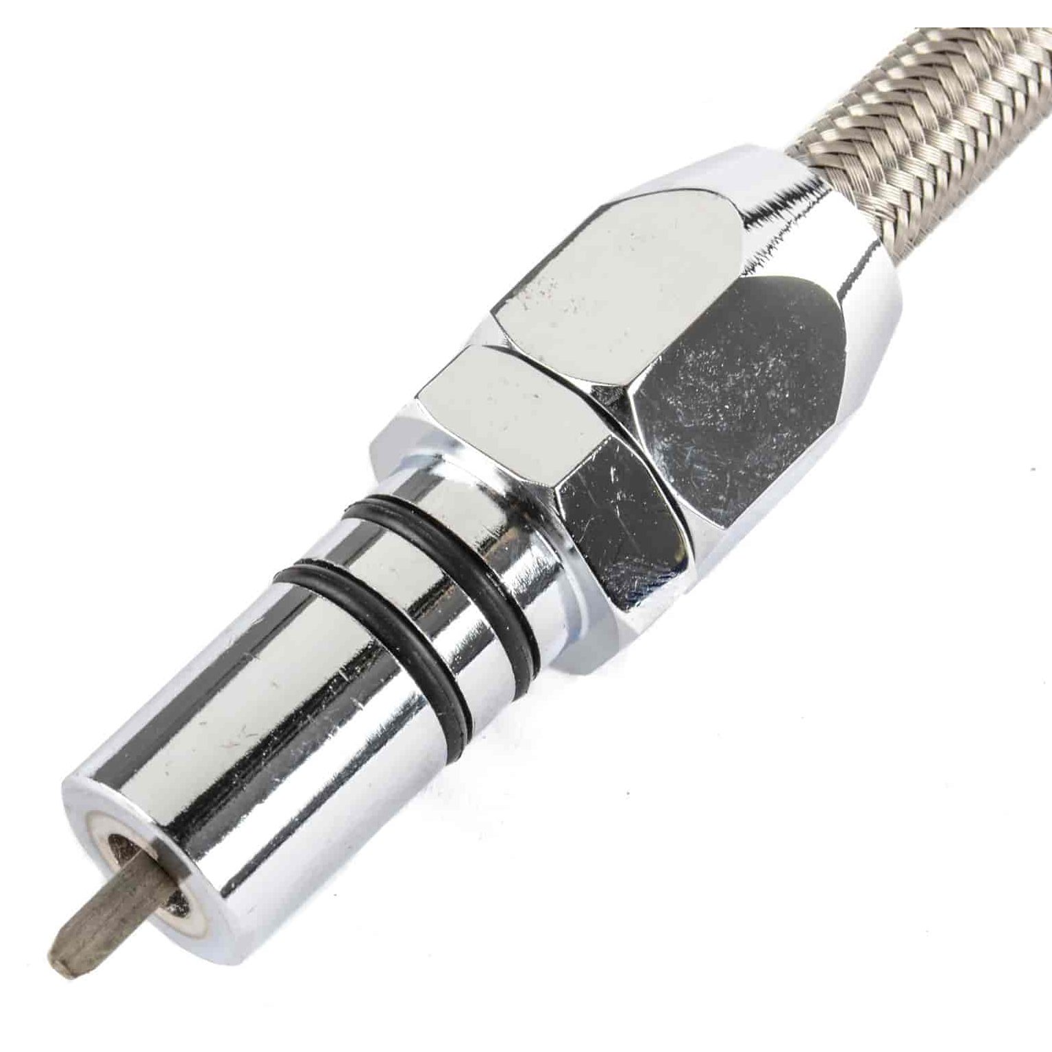 Braided Steel Flexible Transmission Dipstick - Chevy 700R4 / 4L60E - Bellhousing Mount - Image 3