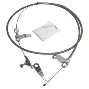 Stainless Steel Braided Transmission Kick Down Cable Kit - Ford C4