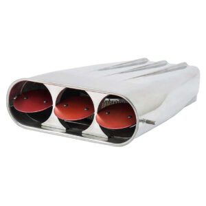 Finned Polished Aluminium Air Scoop / Bug Catcher