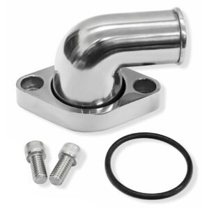 Chrome Aluminium O-Ring Style 90 Degree Swivel Water Neck / Thermostat Housing SB & BB Chevy 1955 Up
