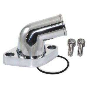 Chrome Aluminium O-Ring Style 15 Degree Swivel Water Neck / Thermostat Housing SB & BB Chevy 1955 Up