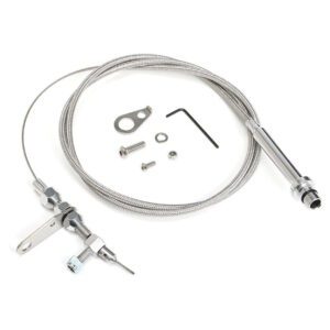 Stainless Steel Braided Transmission Kick Down Cable Kit - GM TH350