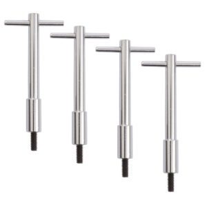 Chrome T-Bar Wing Nuts / Bolts For Valve Covers - 4" Long 1/4"-20 x 1-3/8"