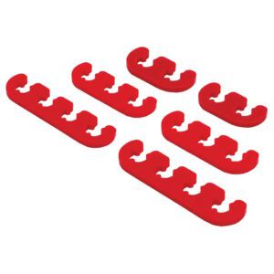 Red Deluxe Plastic Ignition Lead / Wire Separators – Fits Up To 9mm Leads / Wires
