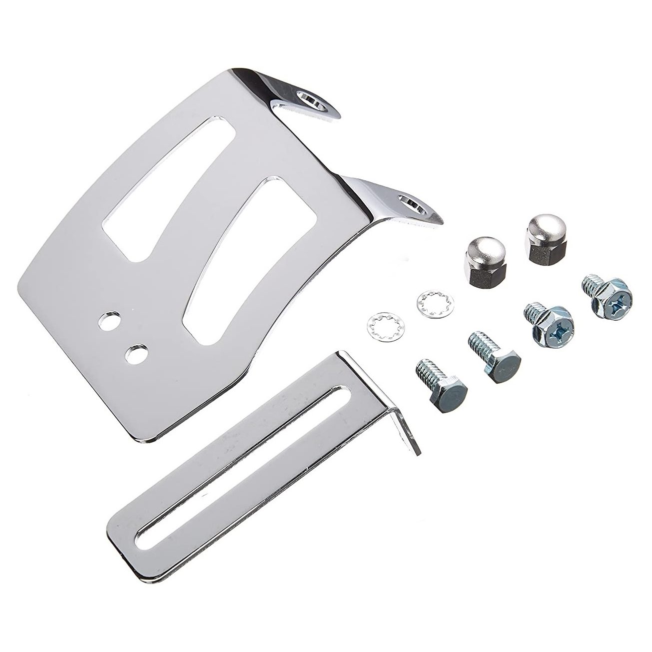 Chrome Carb Throttle Cable Bracket Kit - Small Block Chevy