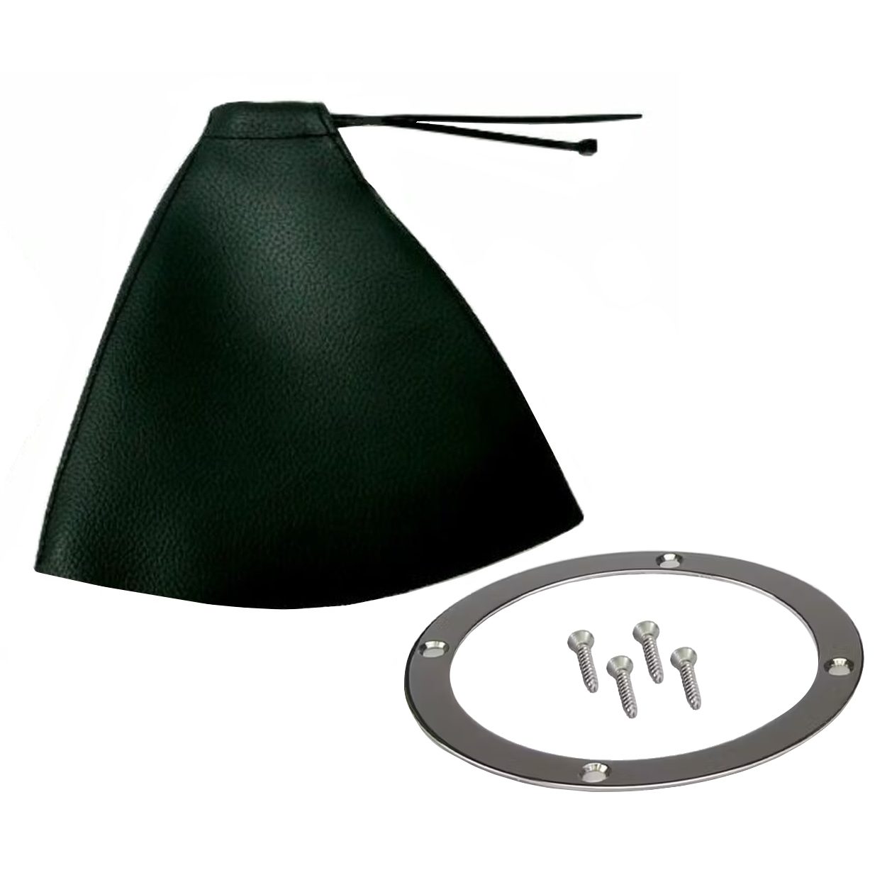 Faux Leather Round Floor Mount Shifter Boot & Trim - Universal Fit