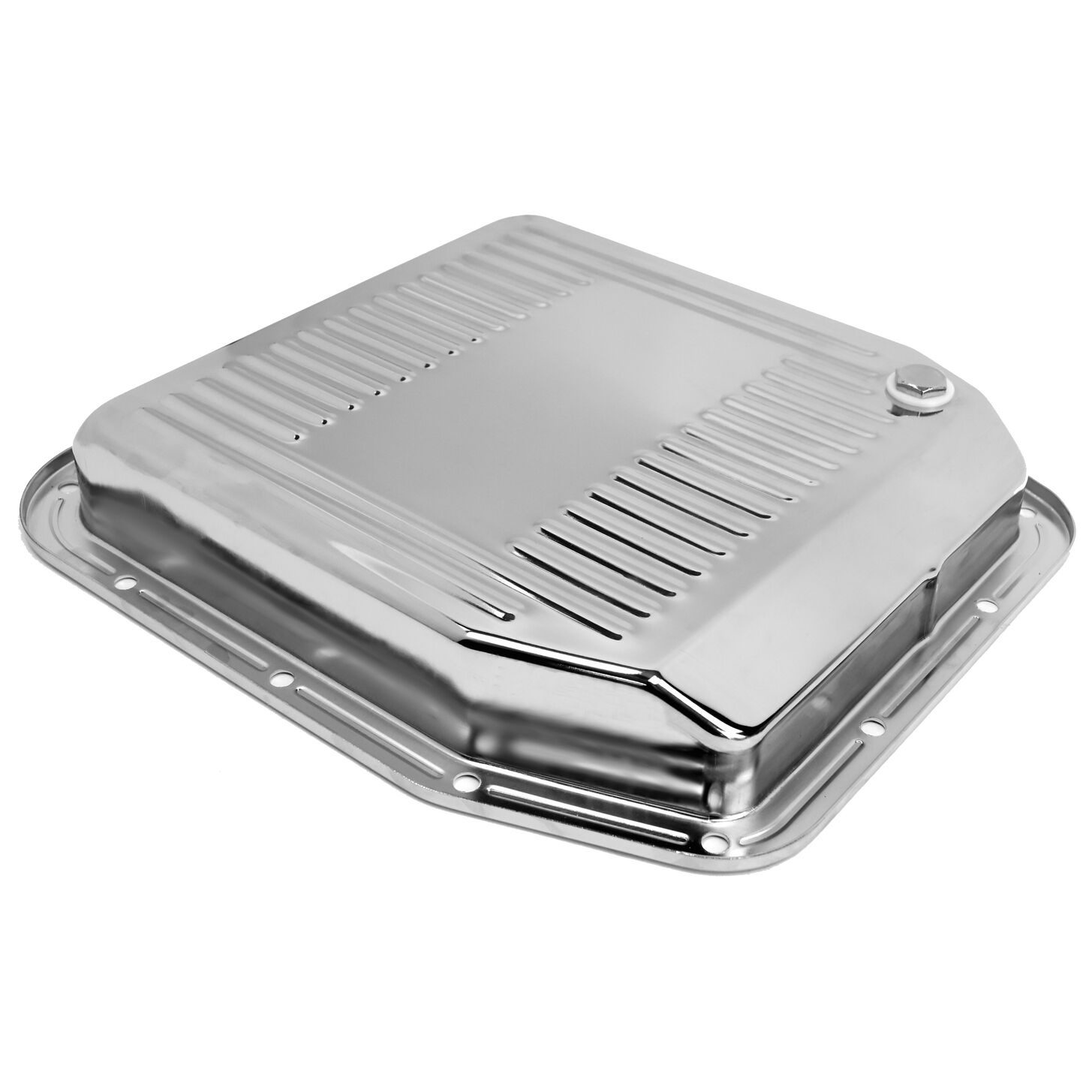 Ford AOD 1980-1991 Chrome Transmission Oil Pan - Finned Style