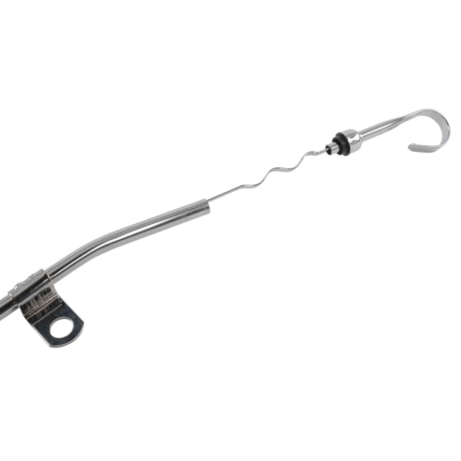 Chrome Engine Oil Dipstick & Tube - 1970-79 Ford 351C Cleveland - Image 2