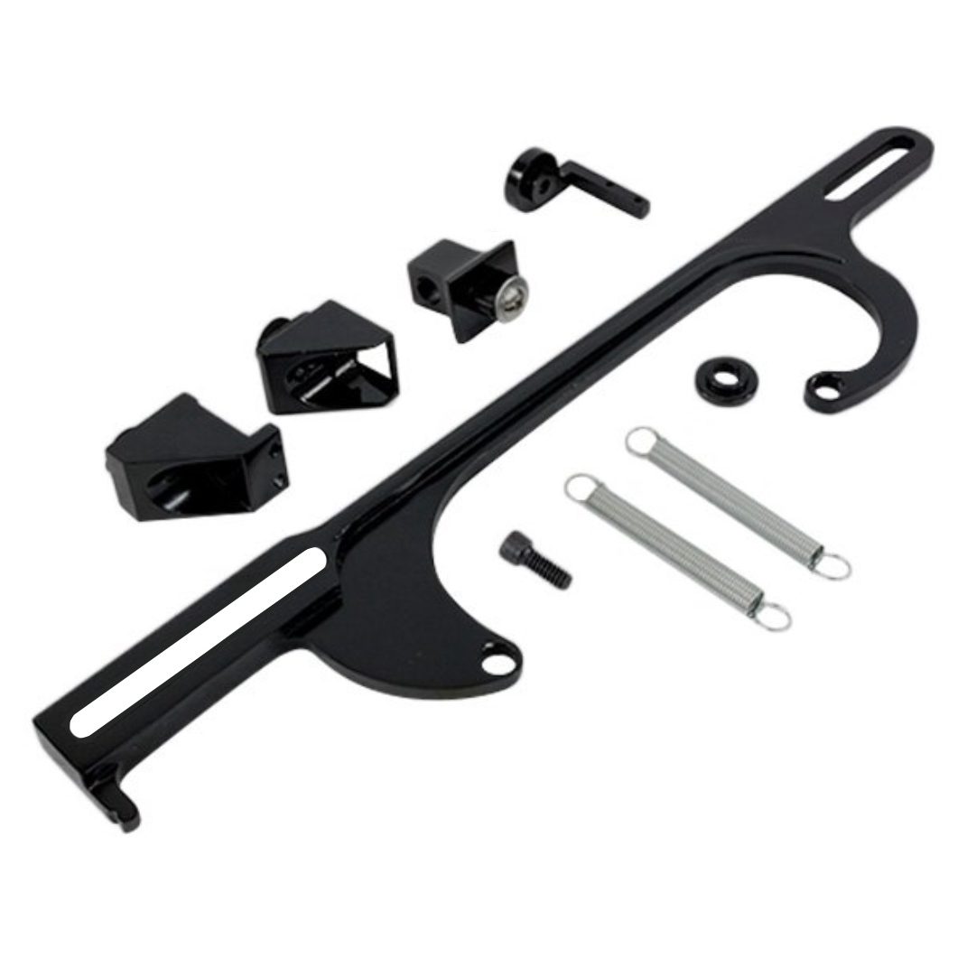 Black Billet Aluminium Throttle Cable Bracket Kit For Holley 4150 Carbs