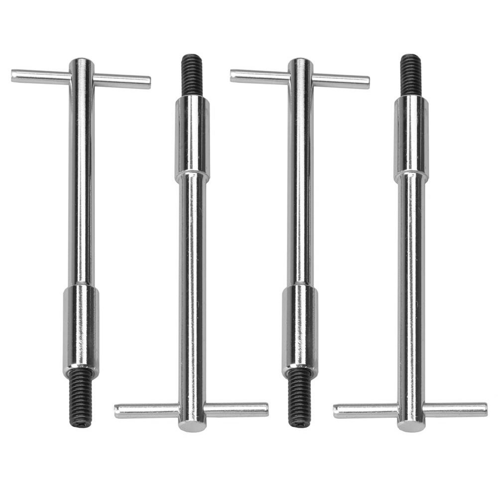 Chrome T-Bar Wing Nuts / Bolts For Valve Covers - 5" Long 5/16"-18 x 1-1/2"