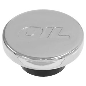 Chrome Push In Oil Filler Cap/Plug With Logo For Valve Covers With 1.25" Holes