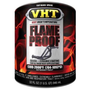 VHT SPB102 Flat Black Flameproof Brush On Paint