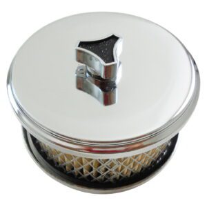 4" x 2-7/8" Chrome "Dish Style" Air Cleaner / Filter Kit