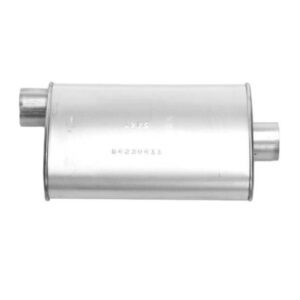 Turbo Muffler 4 1/4″ x 8 3/4″ Oval 2 1/2" Offset Centre