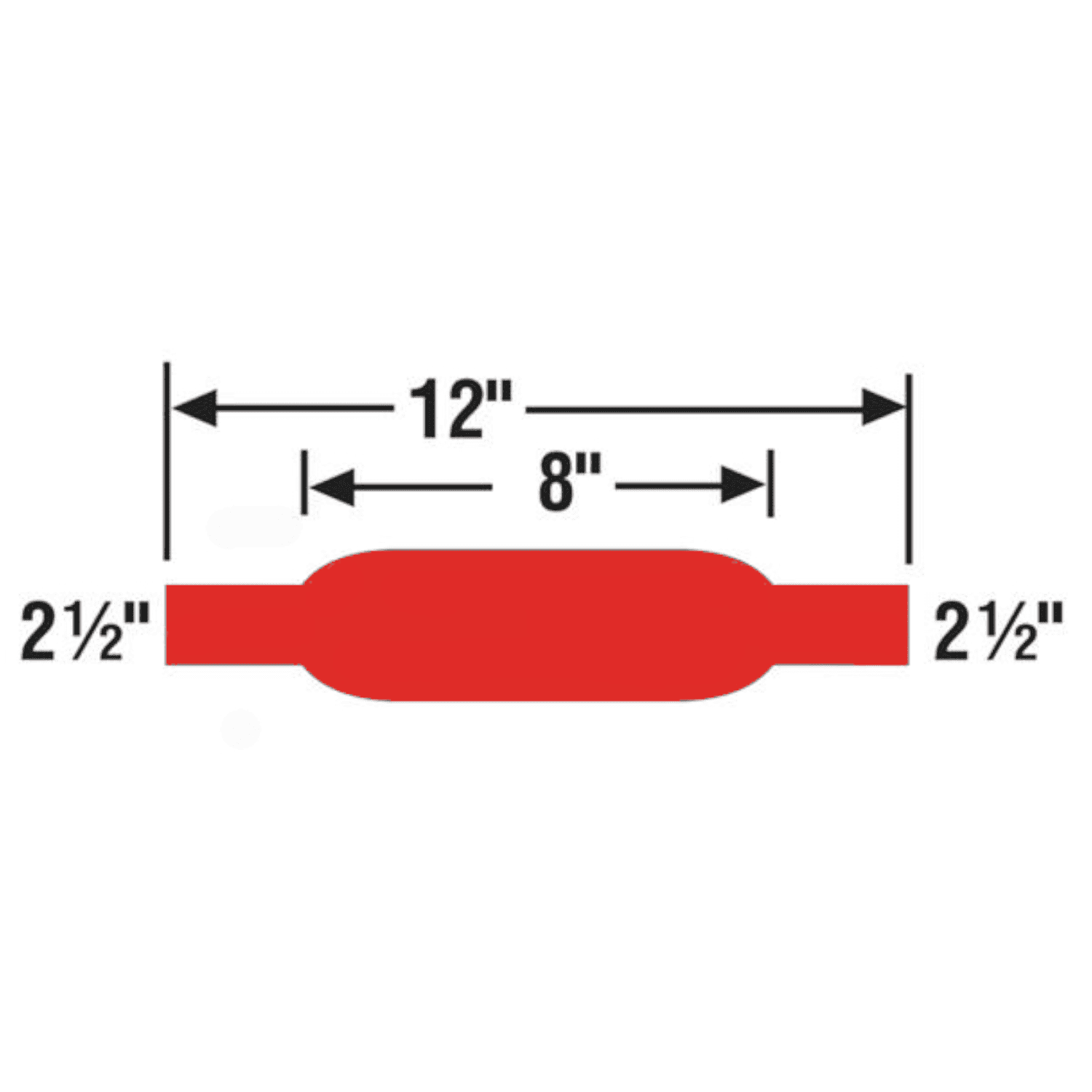 Cherry Glasspack Exhaust Bomb 8" Body Length - 2 1/2" ID - Image 2