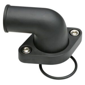 Black Aluminium O-Ring Style 90 Degree Swivel Water Neck / Thermostat Housing SB & BB Chevy 1955 Up