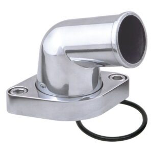 Polished Aluminium O-Ring Style 15 Degree Swivel Water Neck / Thermostat Housing SB & BB Chevy 1955 Up