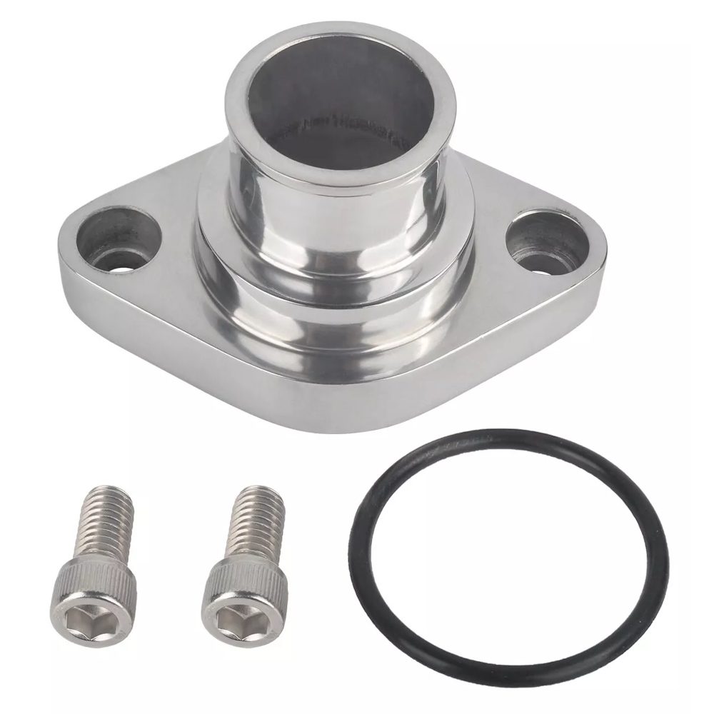 Polished Aluminium O-Ring Style Water Neck / Thermostat Housing - Small Block Chevy