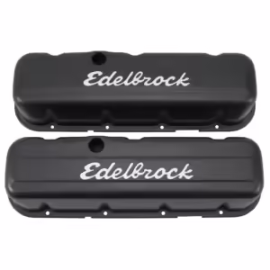 Edelbrock 4683 Black Signature Series Valve Covers For Chevrolet 396-502 V8 - 1965 & Later