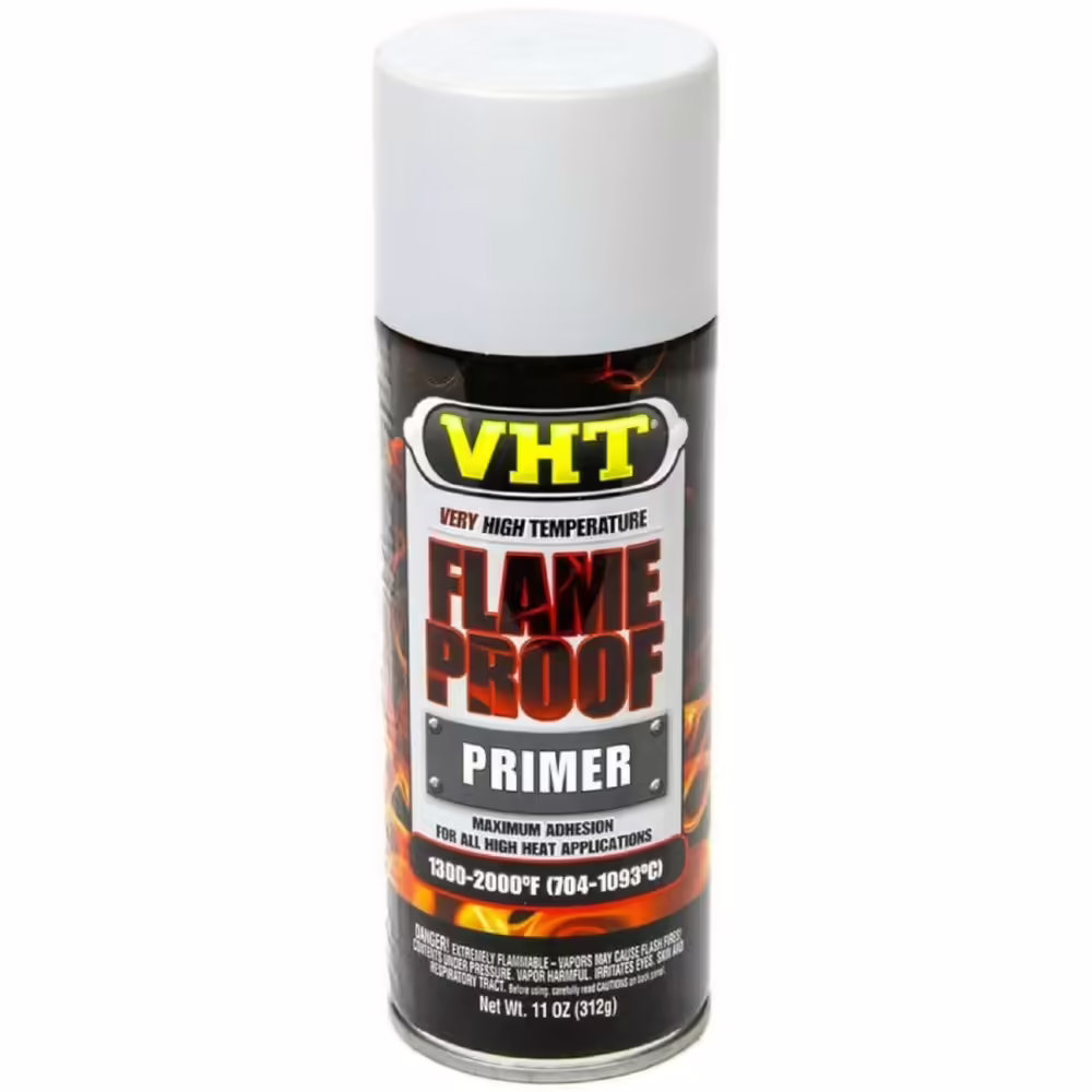 VHT SP118 Flat White Flameproof Exhaust Primer Spray Paint